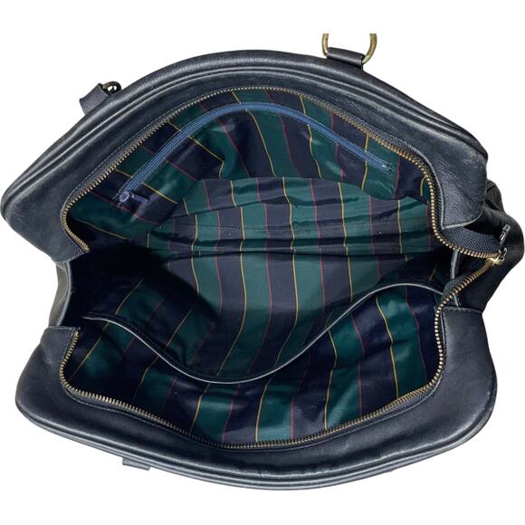 J Press Black Leather Briefcase Document Laptop Satchel Shoulder Bag - Picture 9 of 9